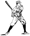 Vintage Baseball Player Illustration